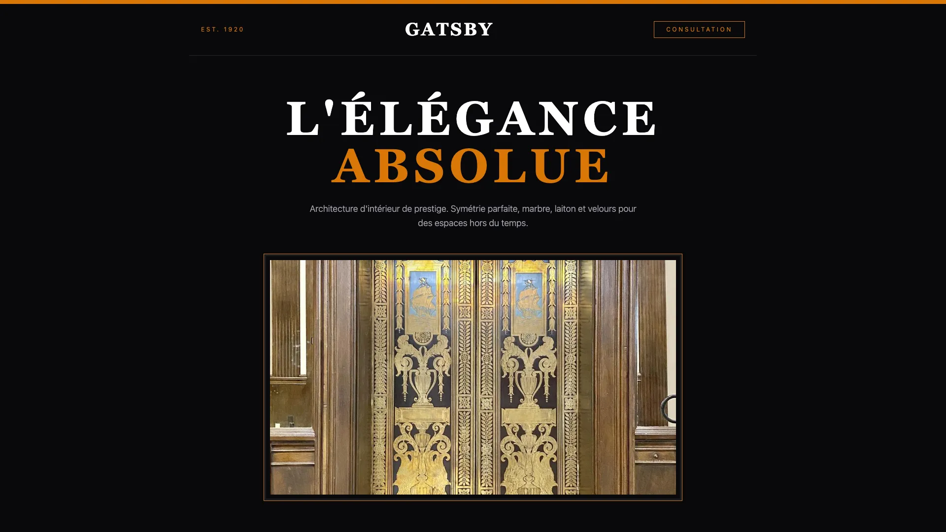 Template Design Intérieur - Modèle 3 (Maison Gatsby) 🥂
