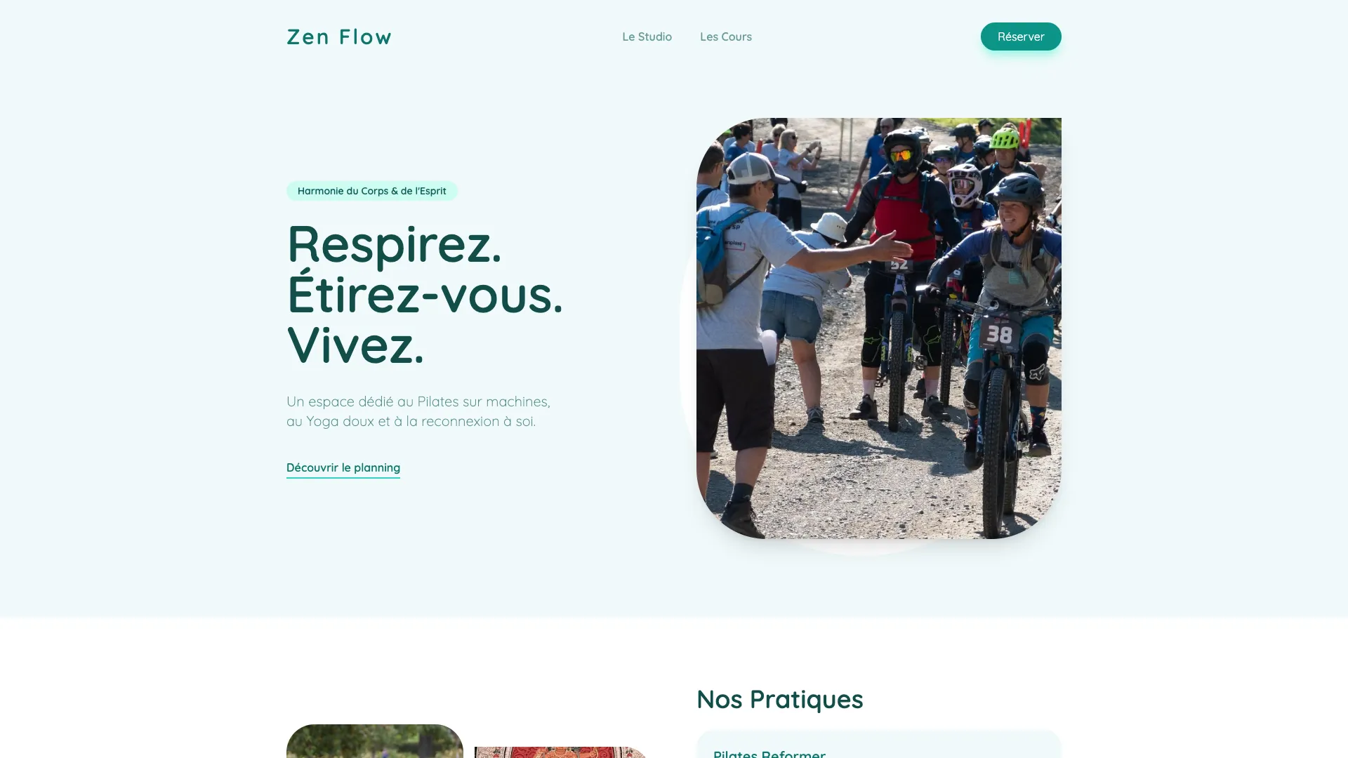 Template Gym & Fitness - Modèle 3 (Zen Flow) 🧘