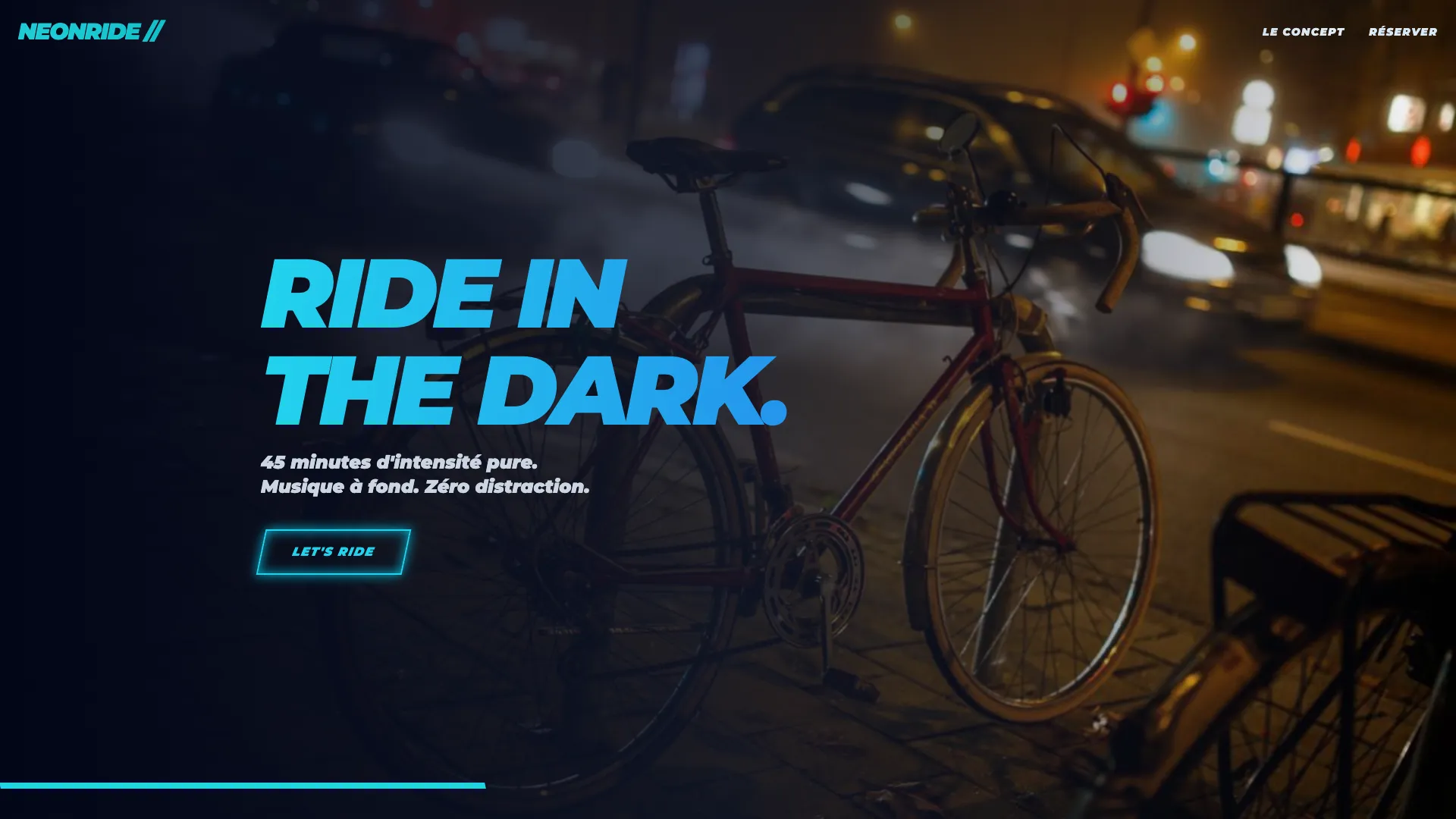 Template Gym & Fitness - Modèle 4 (Neon Ride) 🚴