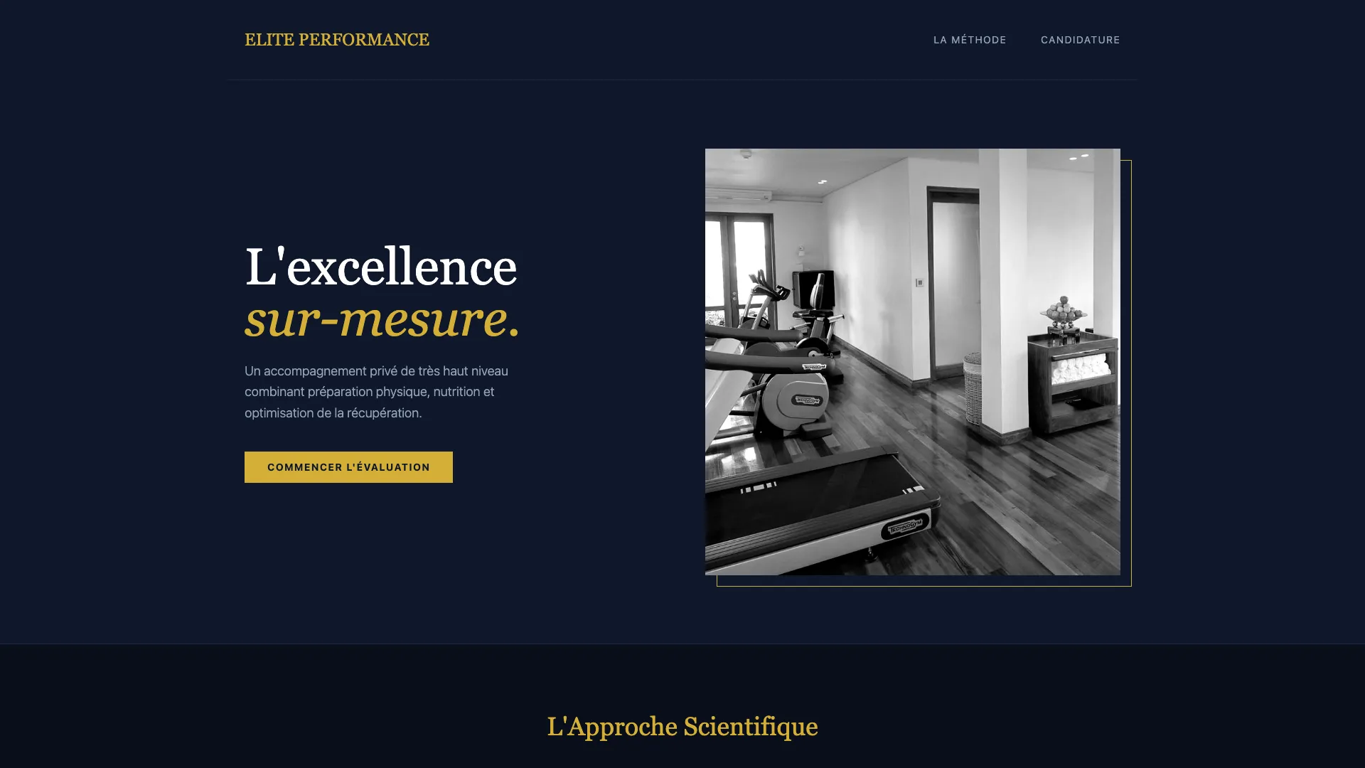 Template Gym & Fitness - Modèle 5 (Elite Performance) 🏅