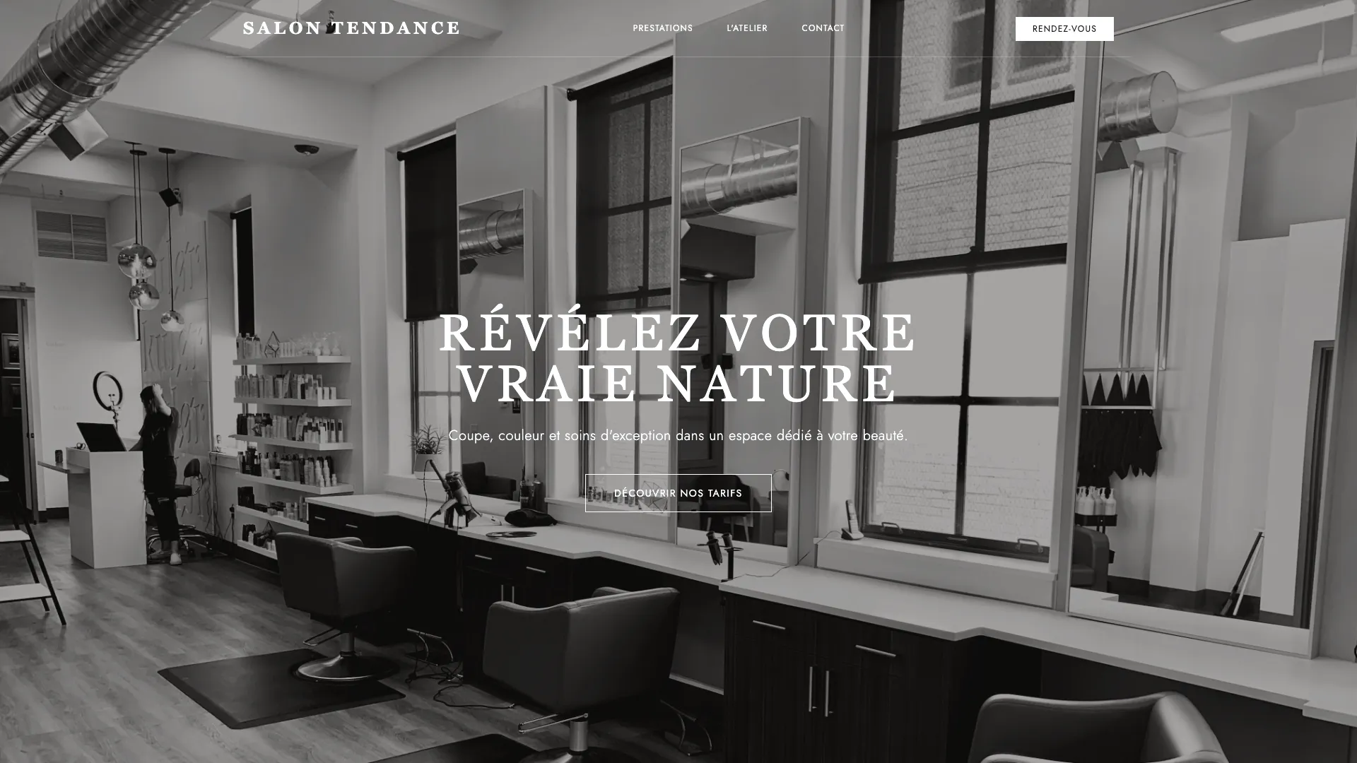 Template Coiffure & Beauté - Modèle 1 (Salon Tendance) ✂️