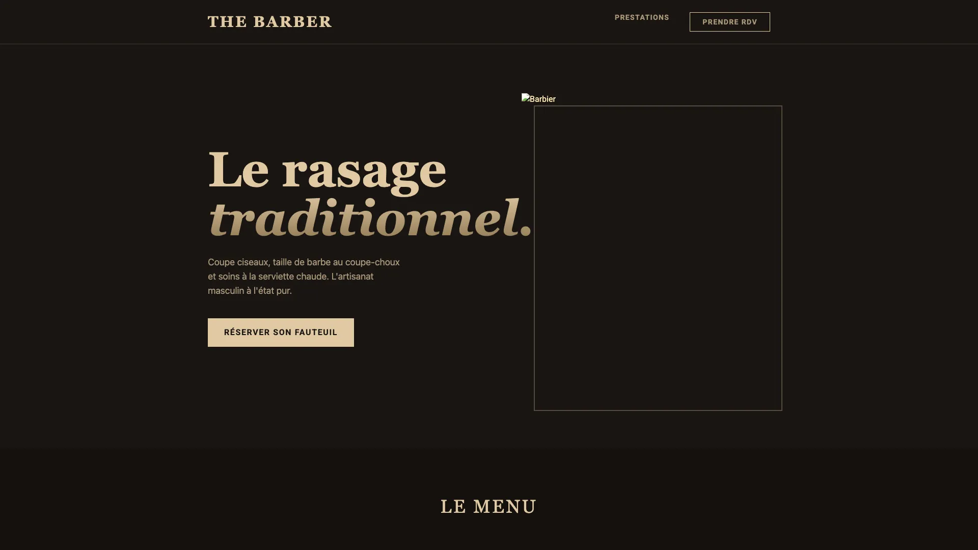 Template Coiffure & Beauté - Modèle 2 (The Barber Shop) 💈