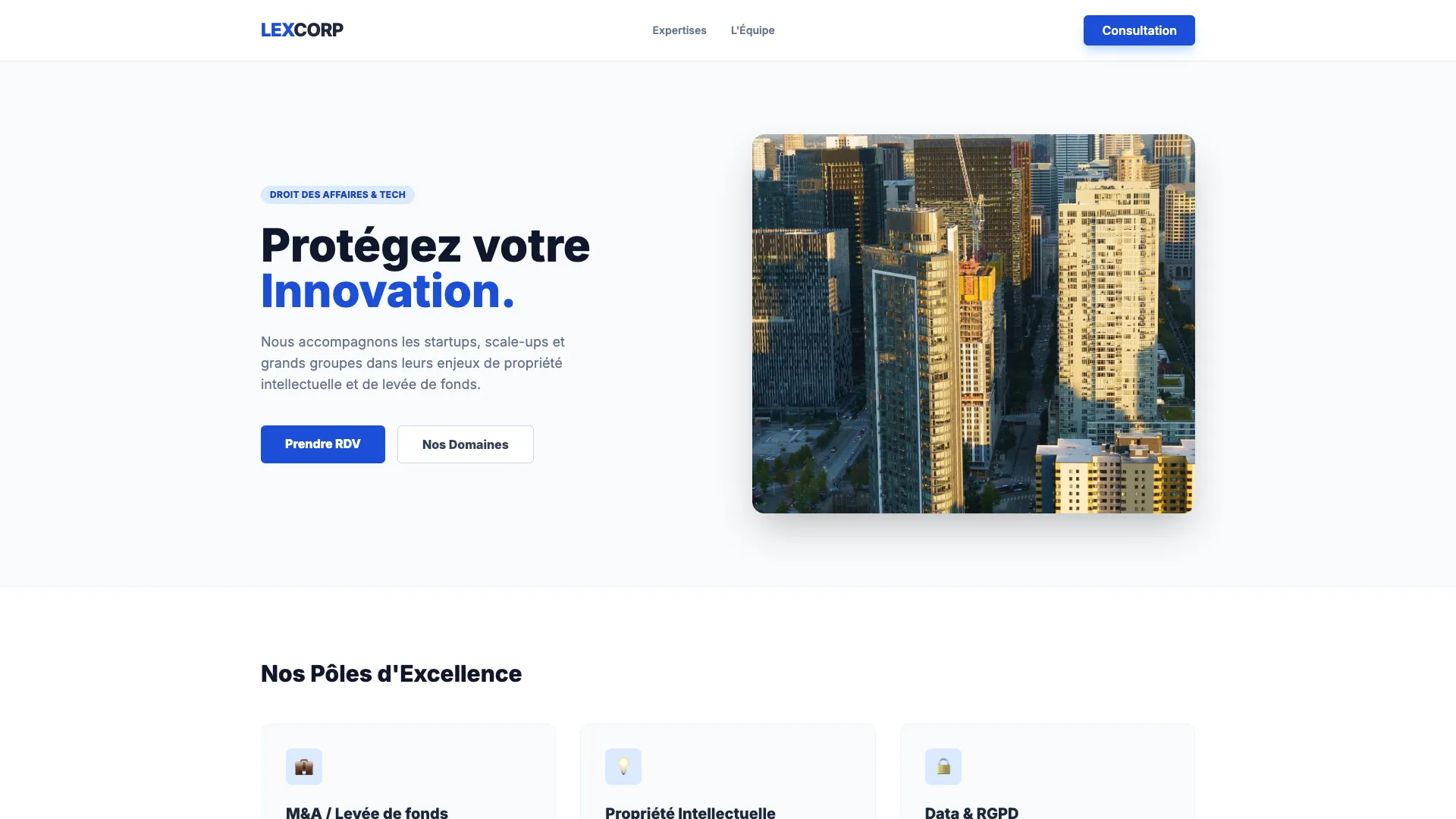 Template Juridique - Modèle 2 (Modern Tech Law) 💻