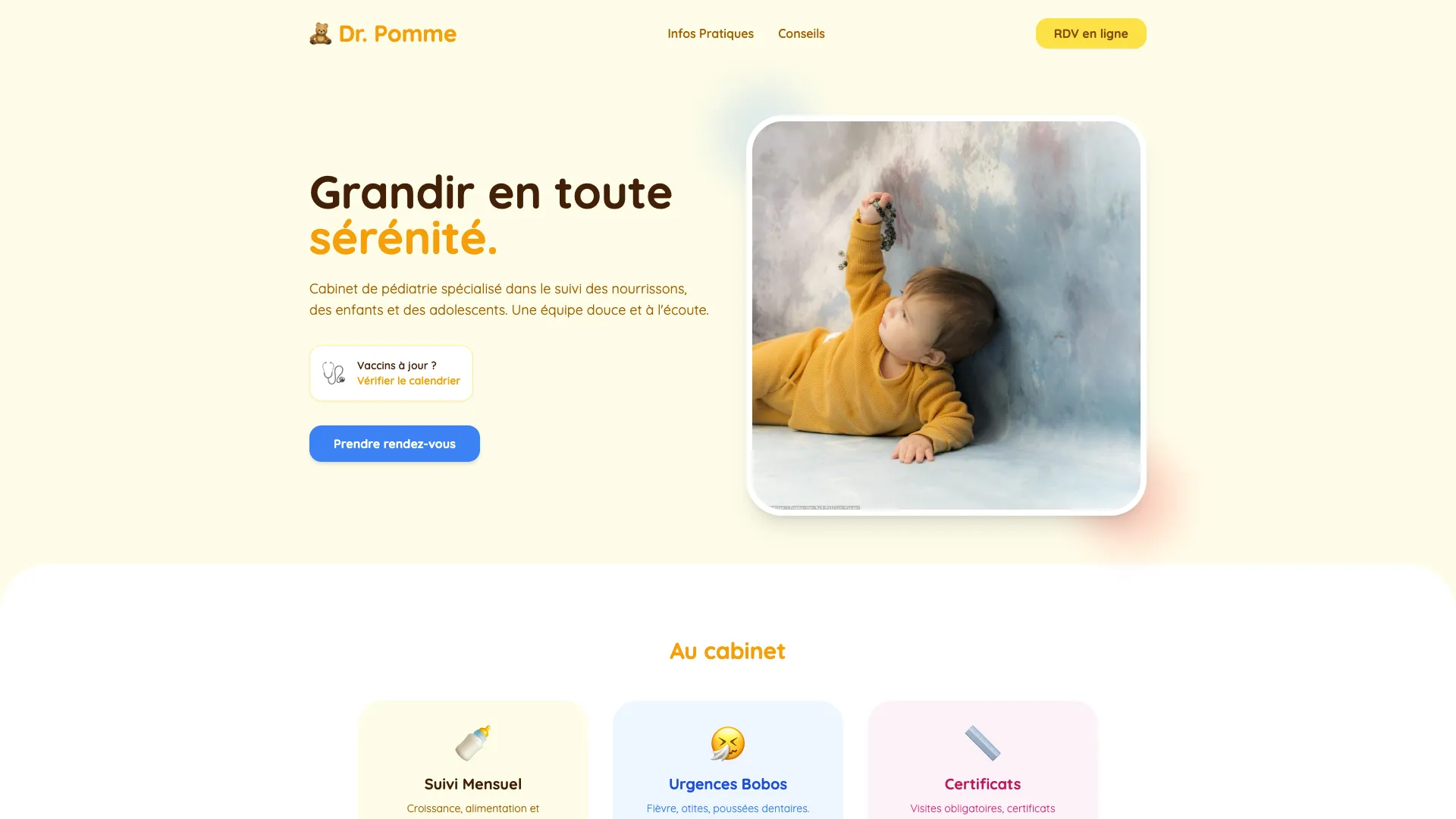 Template Santé & Médical - Modèle 4 (Little Patients) 🧸