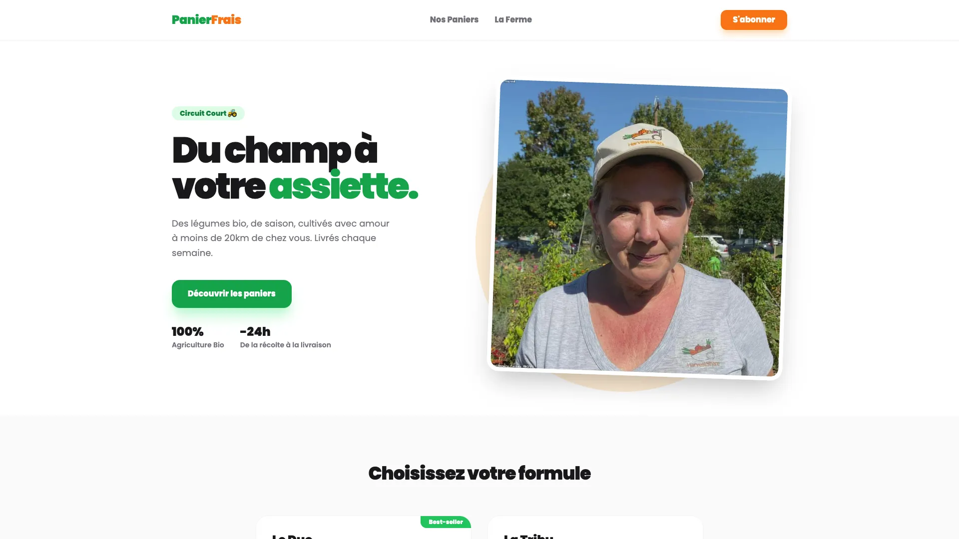 Template Agriculture & Nature - Modèle 4 (Panier Bio) 🥕