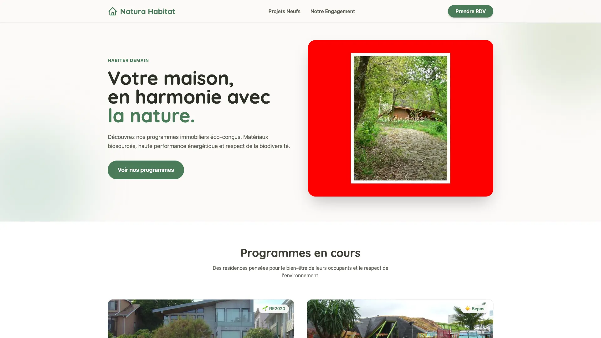 Template Immobilier - Modèle 4 (Green Homes) 🌱
