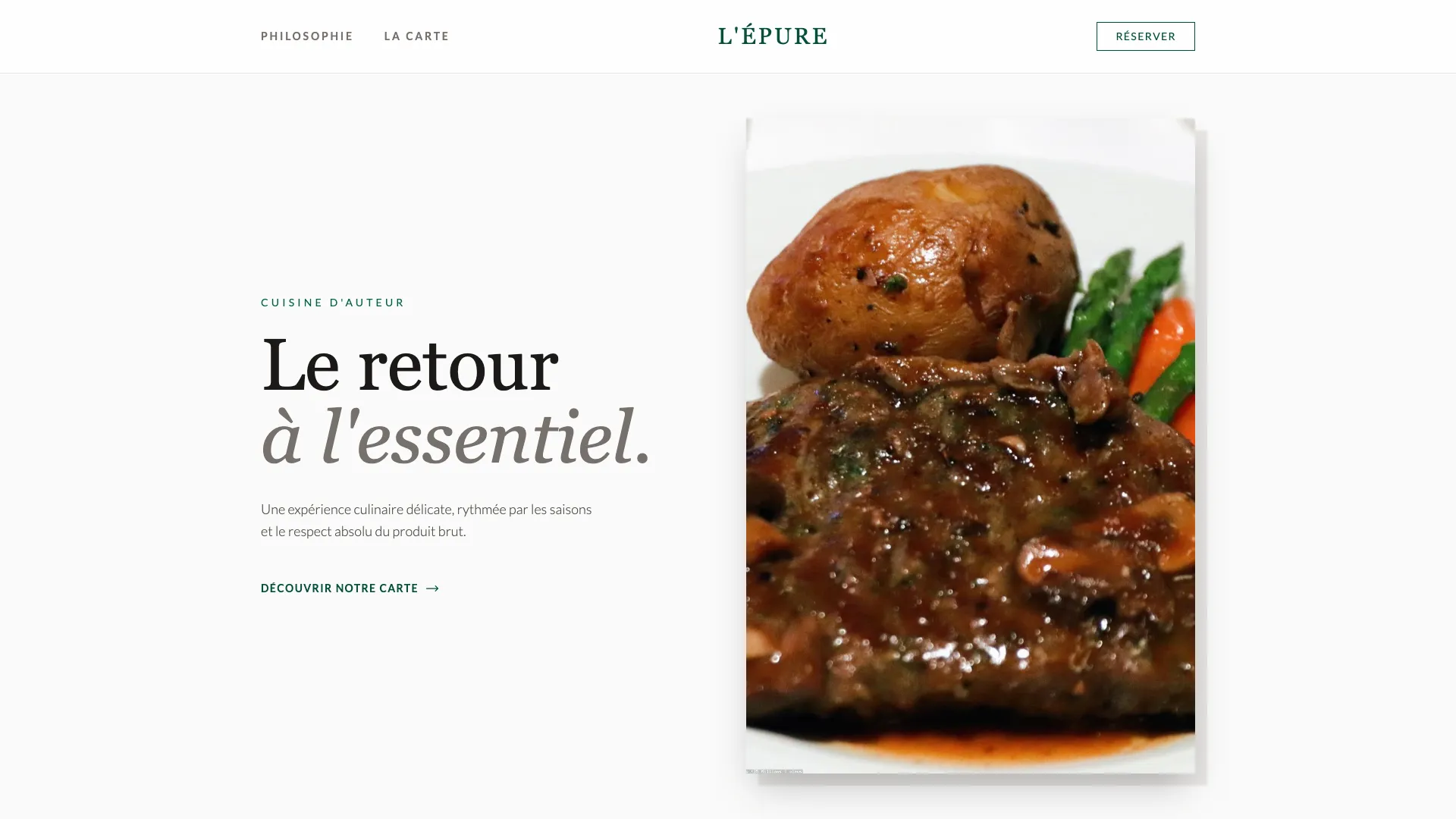 Template Restaurant - Modèle 2 (Bistronomie) 🌿