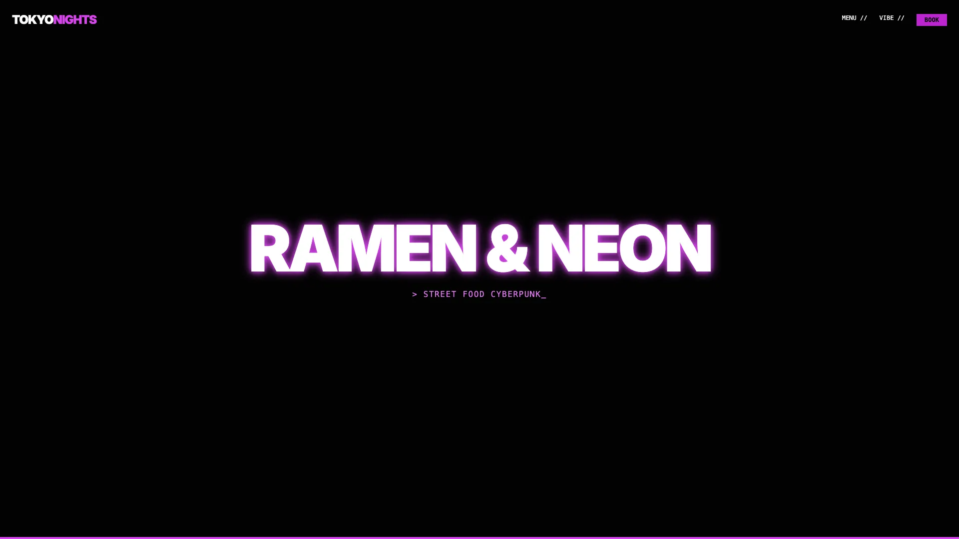 Template Restaurant - Modèle 4 (Tokyo Nights) 🍜