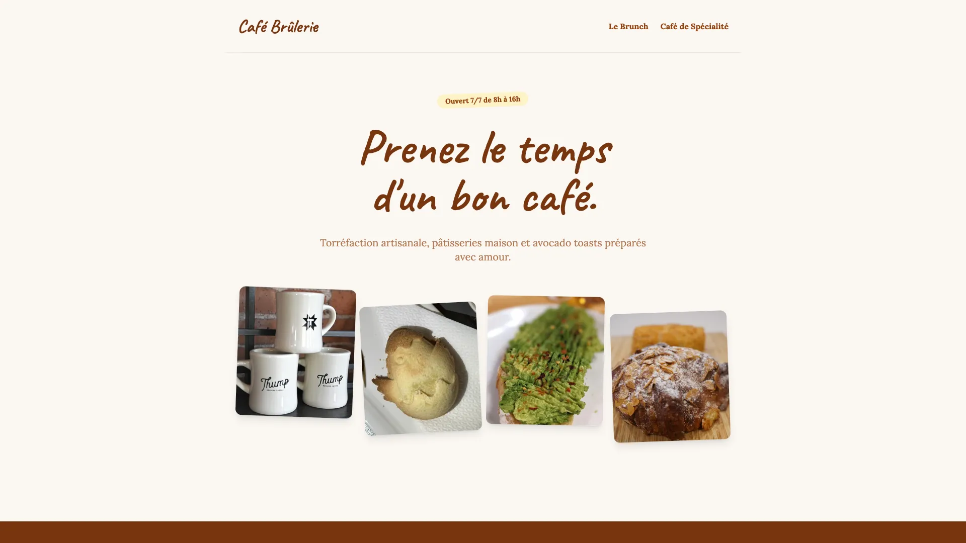 Template Restaurant - Modèle 5 (Le Brunch) ☕