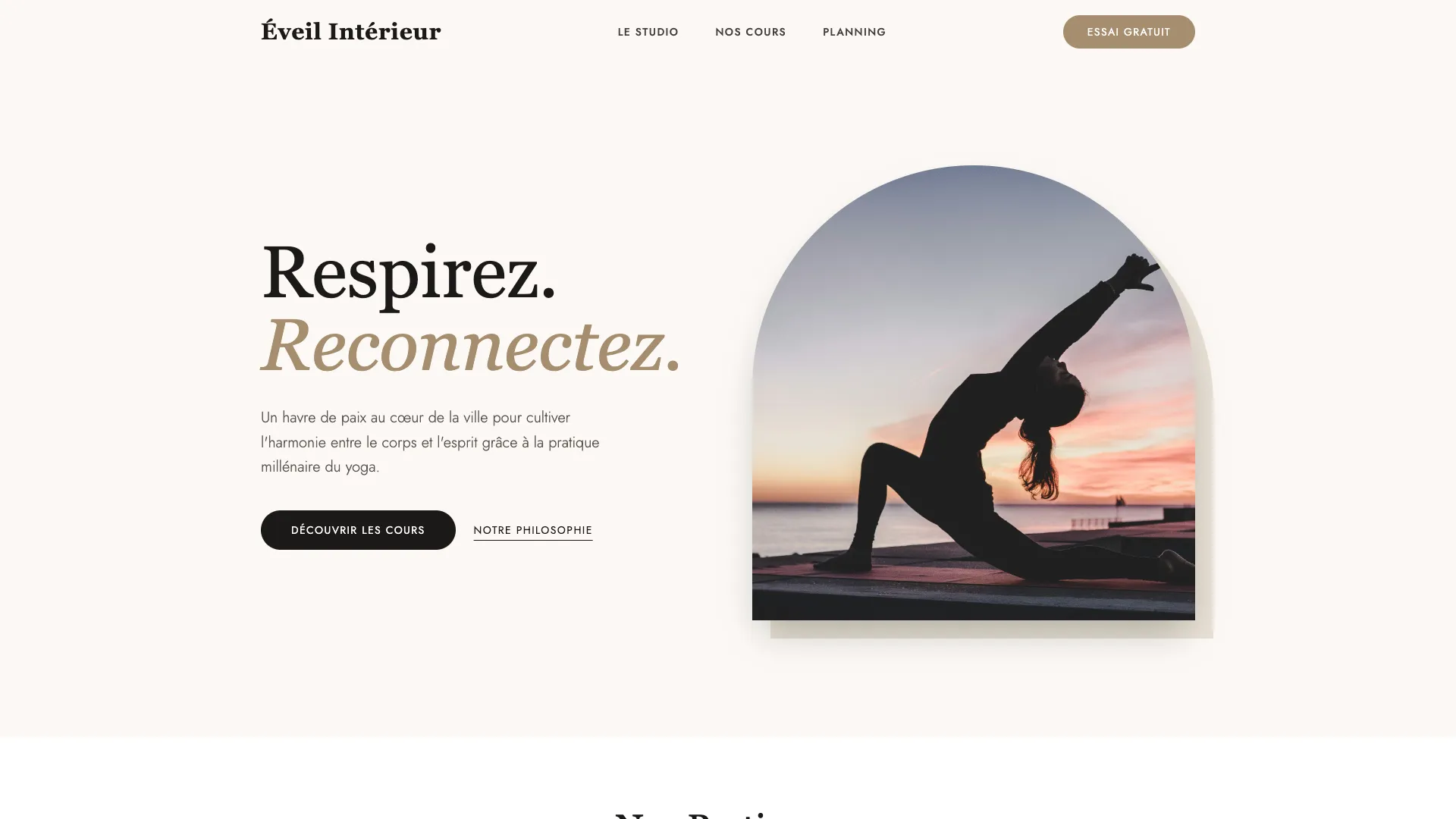 Template Beauté & Bien-être - Modèle 1 (Éveil Intérieur) 🧘‍♀️