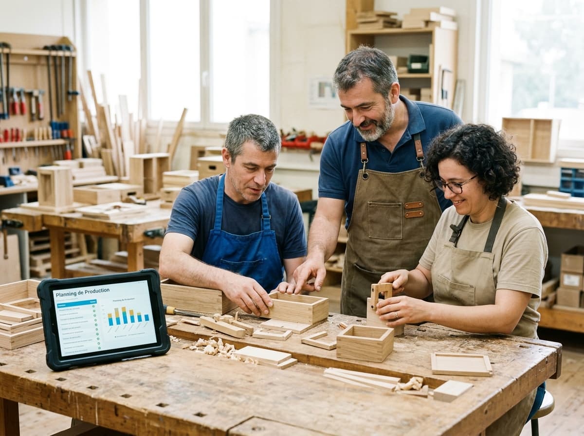 Atelier de production ESAT encadré par des moniteurs d'atelier